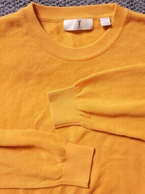 Harry Vardon Golf Sweater Mens XL Orange Ribbed Crewneck Cotton Acrylic Grandpa